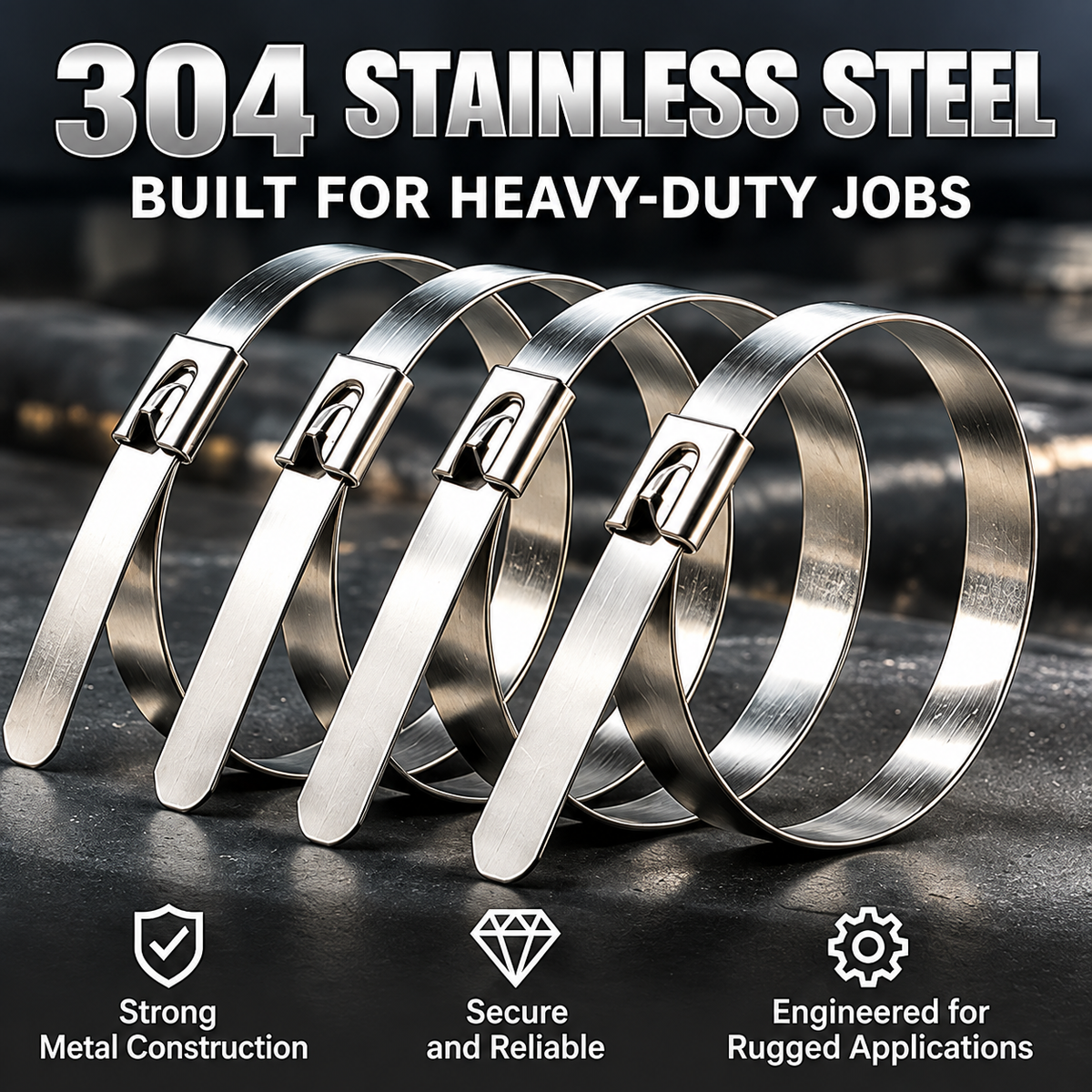 🔥Last Day 50% OFF-🔧Heavy-Duty 304 Stainless Steel Cable Tie Fastening Tool Kit
