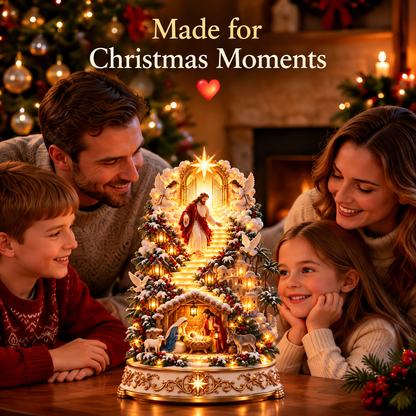 ✨ Last Day – 60% OFF!✨ Heavenly Nativity Christmas Tree™ Light-Up Ornament✝️
