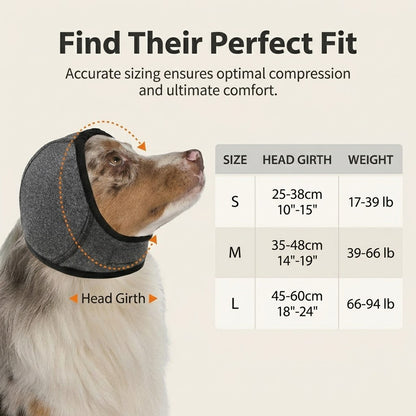 🔥 [Flash Sale - 50% OFF] No More Shivering from Thunder & Dryers! ❤️  Dog Calming Ear Wrap for Instant Anxiety Relief