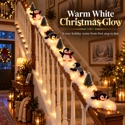 🎄 Christmas Special 50% OFF-🐧Playful Penguin Snowy Stair Railing Decor