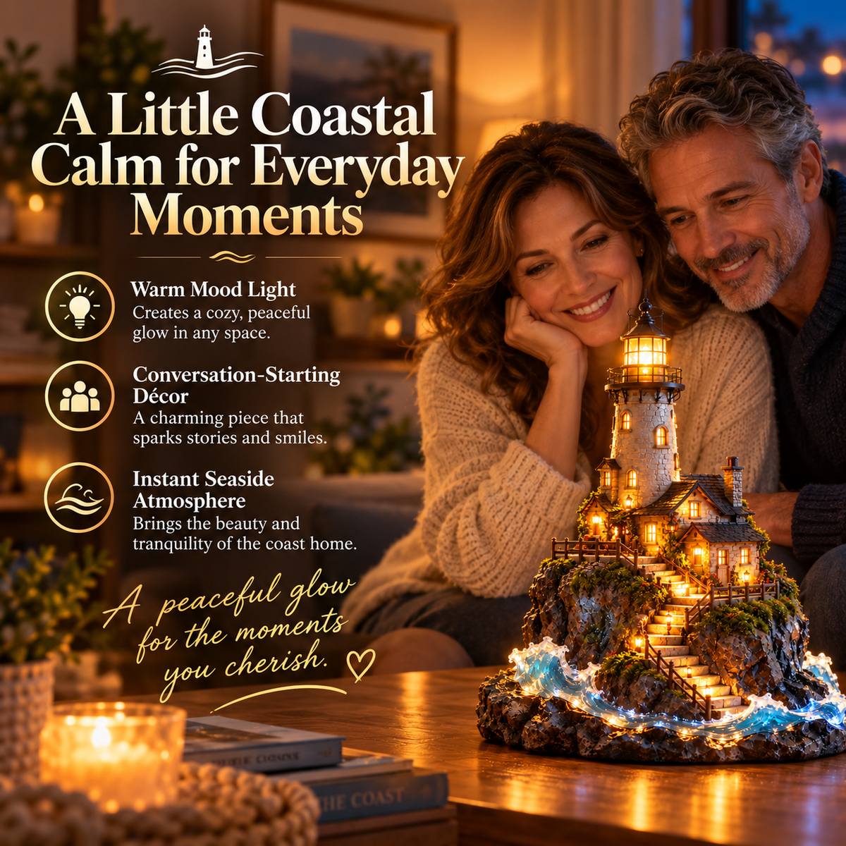 ✨ Last Day – 60% OFF!🌊Coastal Lighthouse "Beacon of Hope" Ornament✨