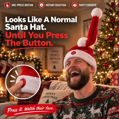🔥LAST DAY 50% OFF -😂JollyRise™ Animated Santa Hat