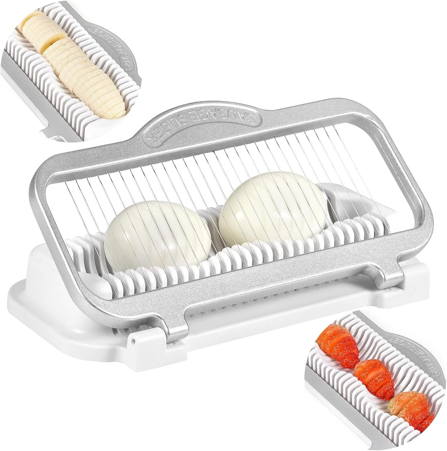 🏡🔥Multi-Purpose Egg & Banana Slicer – Larger Size Kitchen Cutter Tool