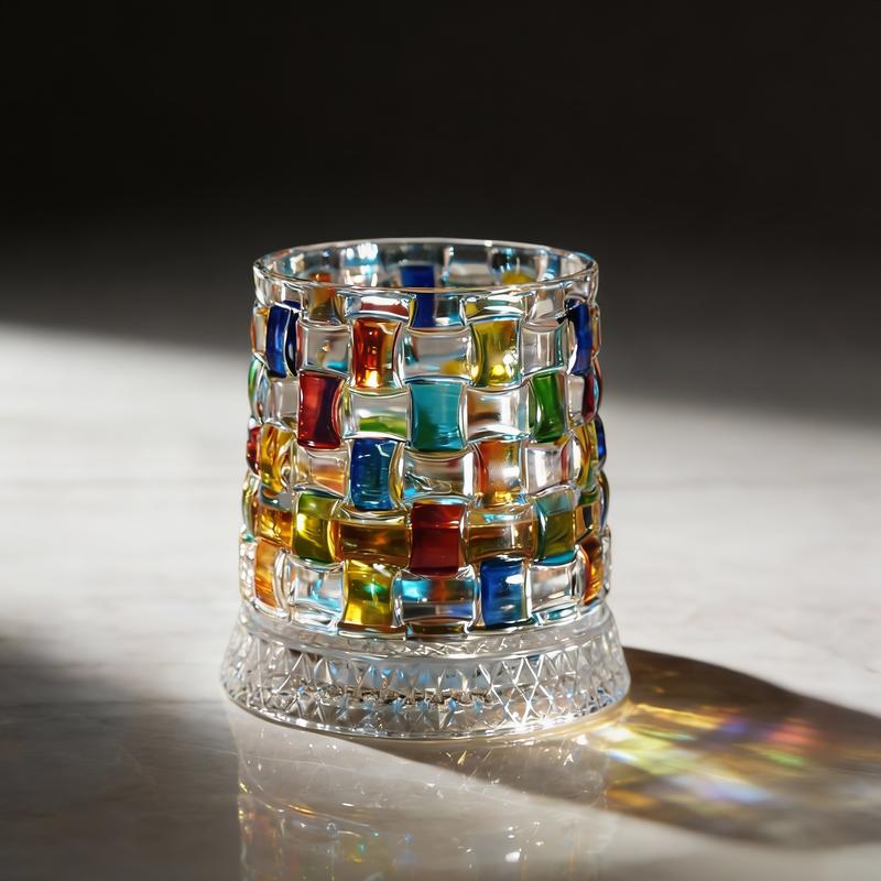 Luxury 360° Spinning Crystal Glass – Star-Cut Stress Relief Whiskey & Wine Glass
