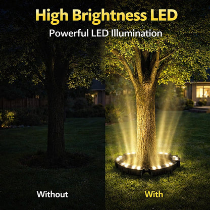 🌳 Solar LED Ring Tree Spotlight for Outdoor Landscape Lighting