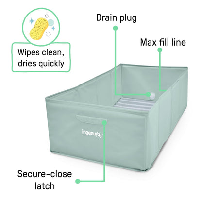 🎉⏰49% OFF🔥  Foldable Portable Toddler Bath Tub, Indoor & Outdoor Travel Baby Bathtub 🛁👶