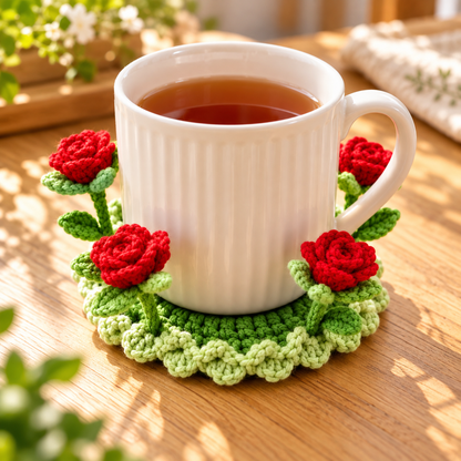 ✨ Last Day – 60% OFF!🌟Handmade Crochet Floral Coaster | Everlasting Table Art 🌸