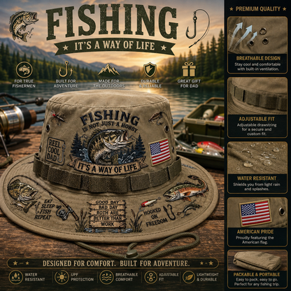 Last Day Promo: 49% OFF🎣Fishing Is a Way of Life Boonie Hat