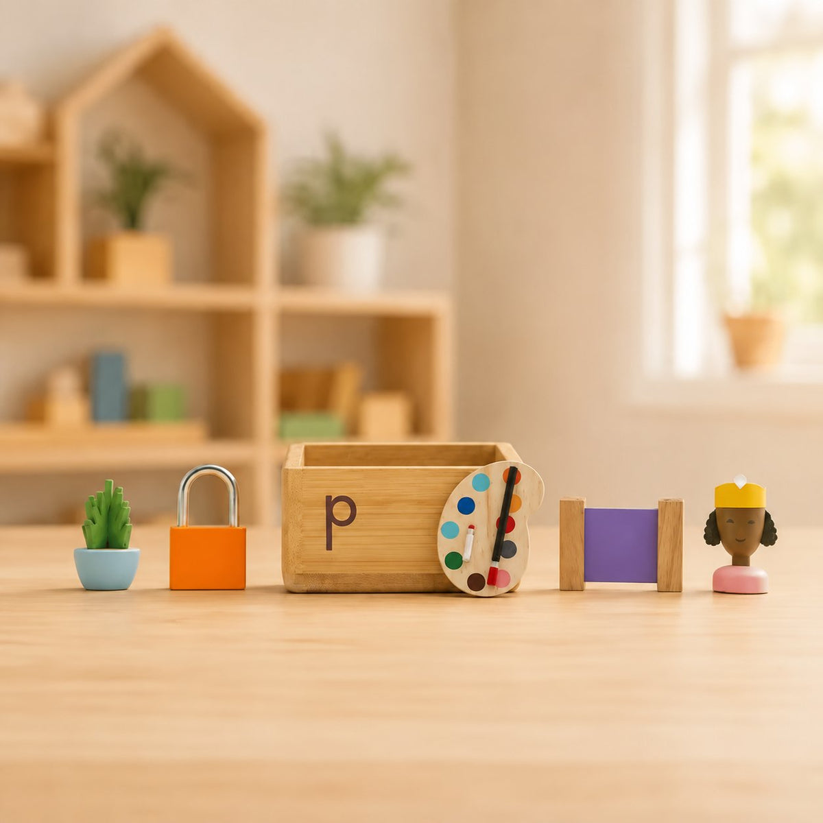 🏆Limited Time Sale 49% OFF🎄📚Phonics Cabinet with 120 Miniature Objects
