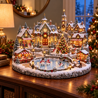 🔥 Last Day 50% OFF-⛄Light-up Snowman Winter Village ❄️ — Christmas Market Festive Scene 🎄✨