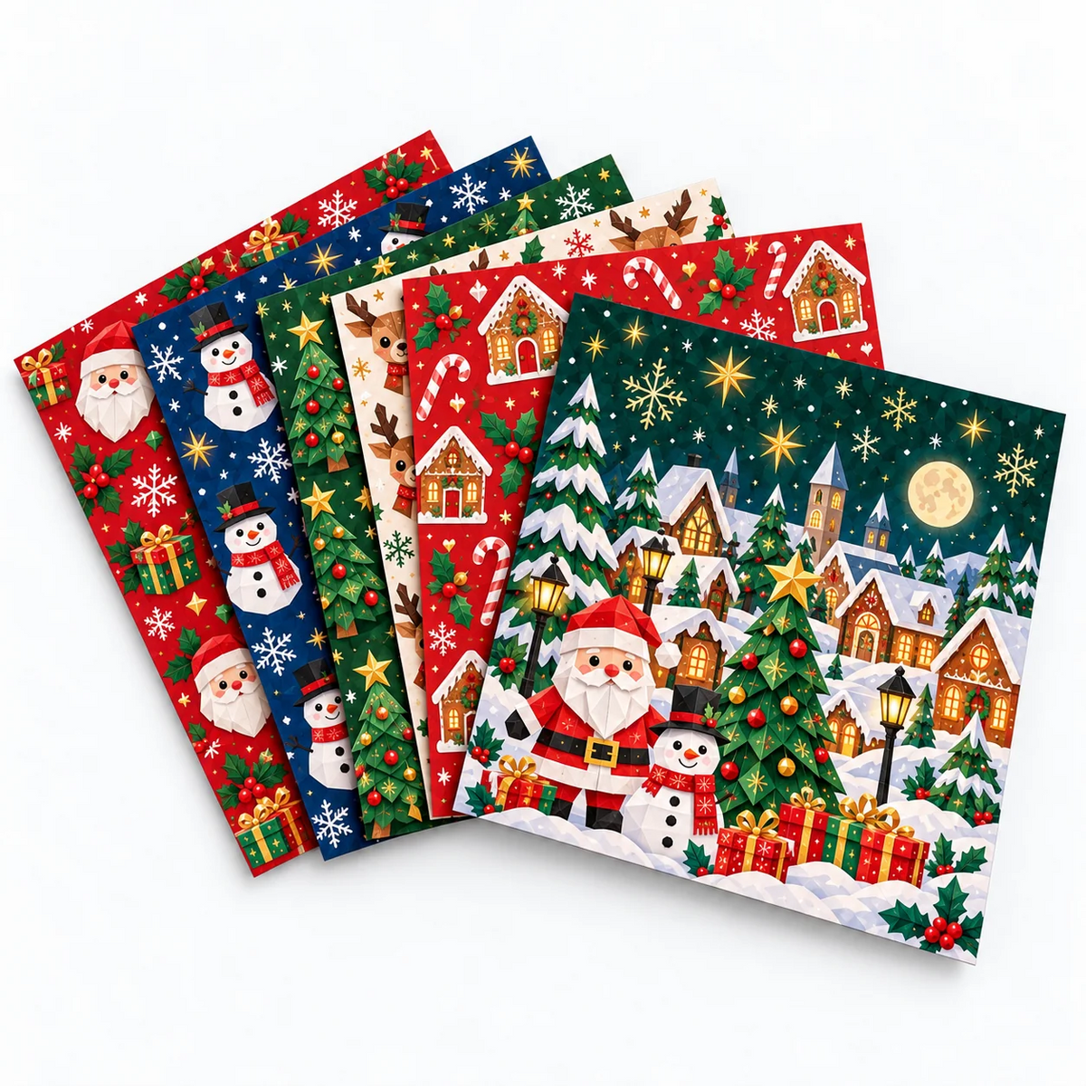 🎄✂️ Paper Christmas Craft Kit — 250 Sheets, 5 Festive Themes, DIY 3D Paper Crafts