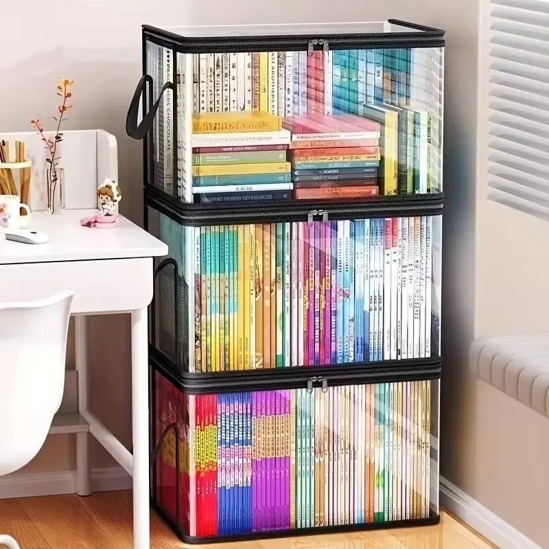 🏆 35K+ SOLD!🏠 Large Capacity Clear Storage Containers Durable Stackable Organizer Bins