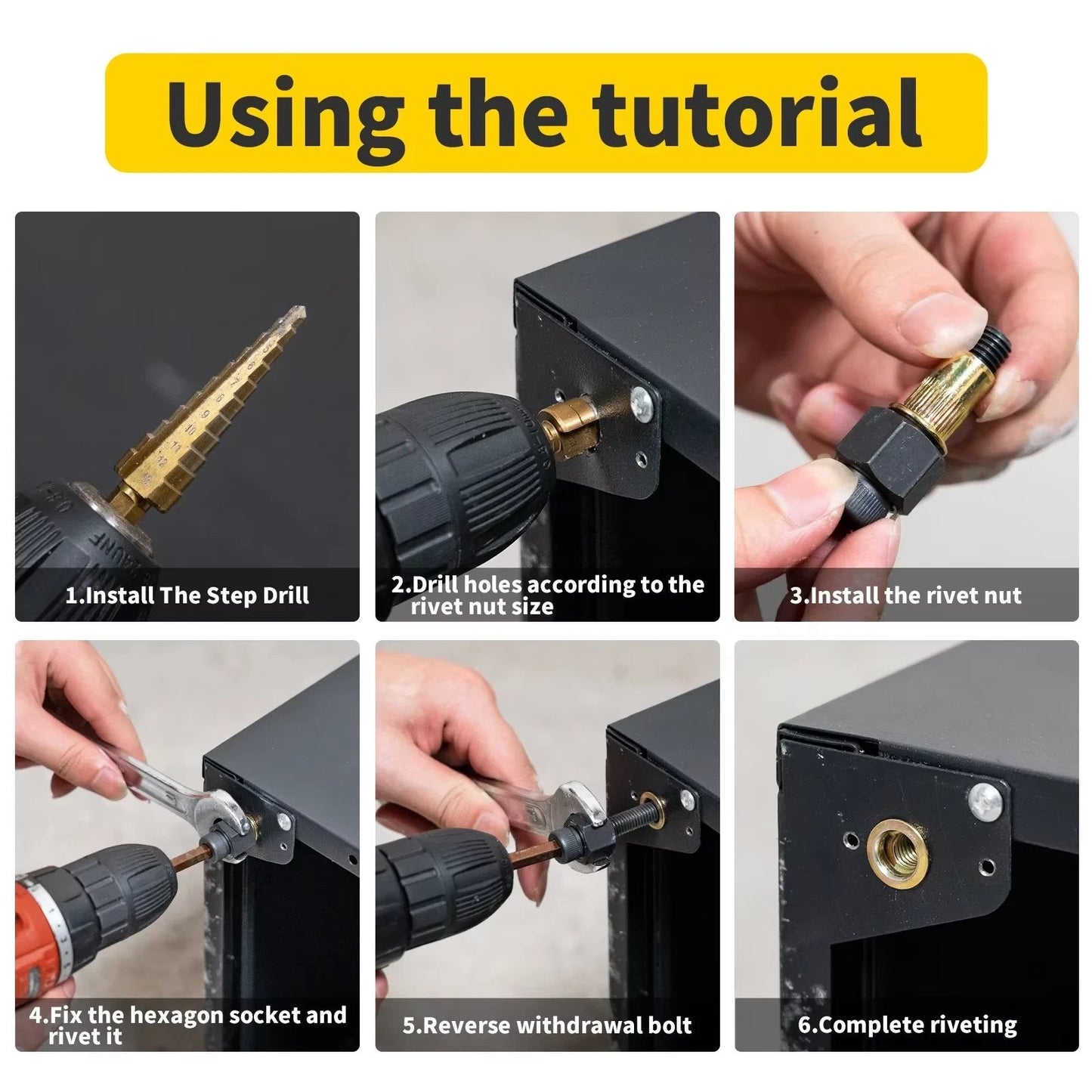 🚀 Mid-Year Madness Sale!🔩 M3-M10 Rivet Nut Gun Replacement Heads Metric Rivnut Tool Mandrel Nose Tips
