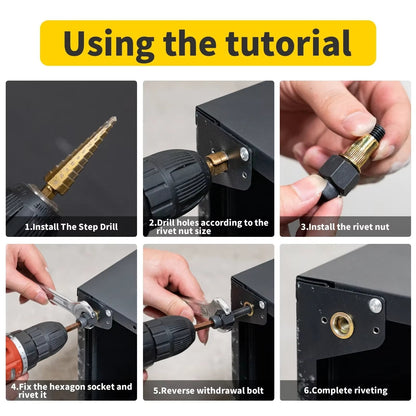 🚀 Mid-Year Madness Sale!🔩 M3-M10 Rivet Nut Gun Replacement Heads Metric Rivnut Tool Mandrel Nose Tips