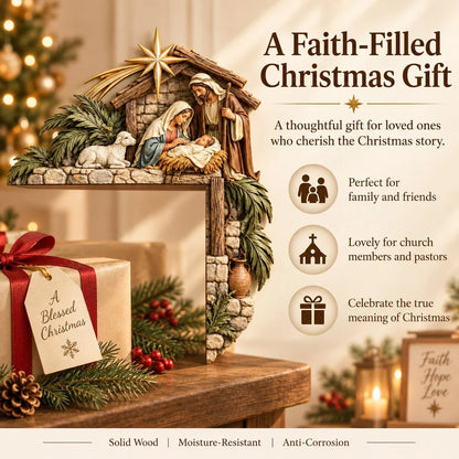 ⏳ Last Day 49% OFF –🎄Christmas Nativity Door Frame Corner Decor