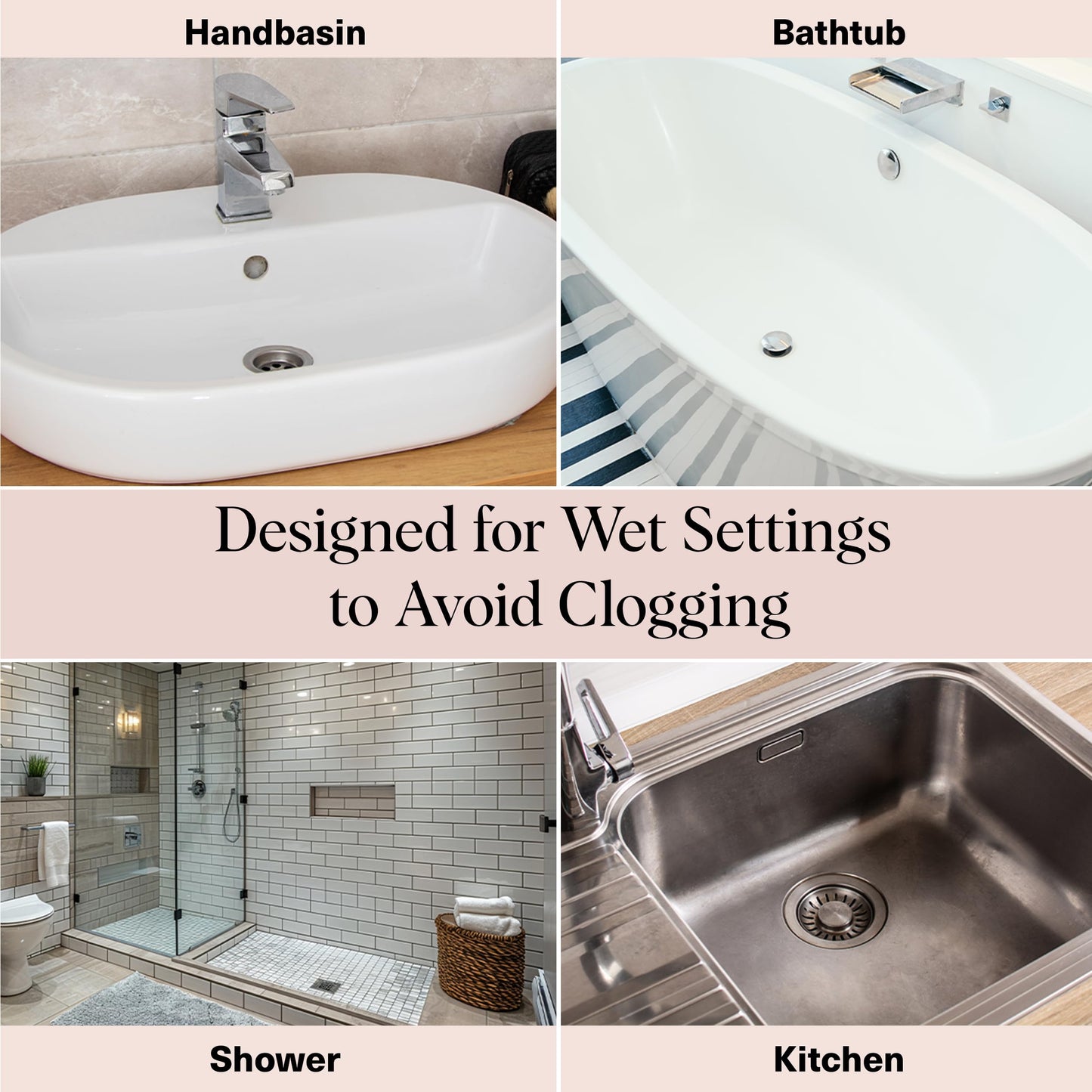 Universal Silicone Shower Drain Hair Catcher