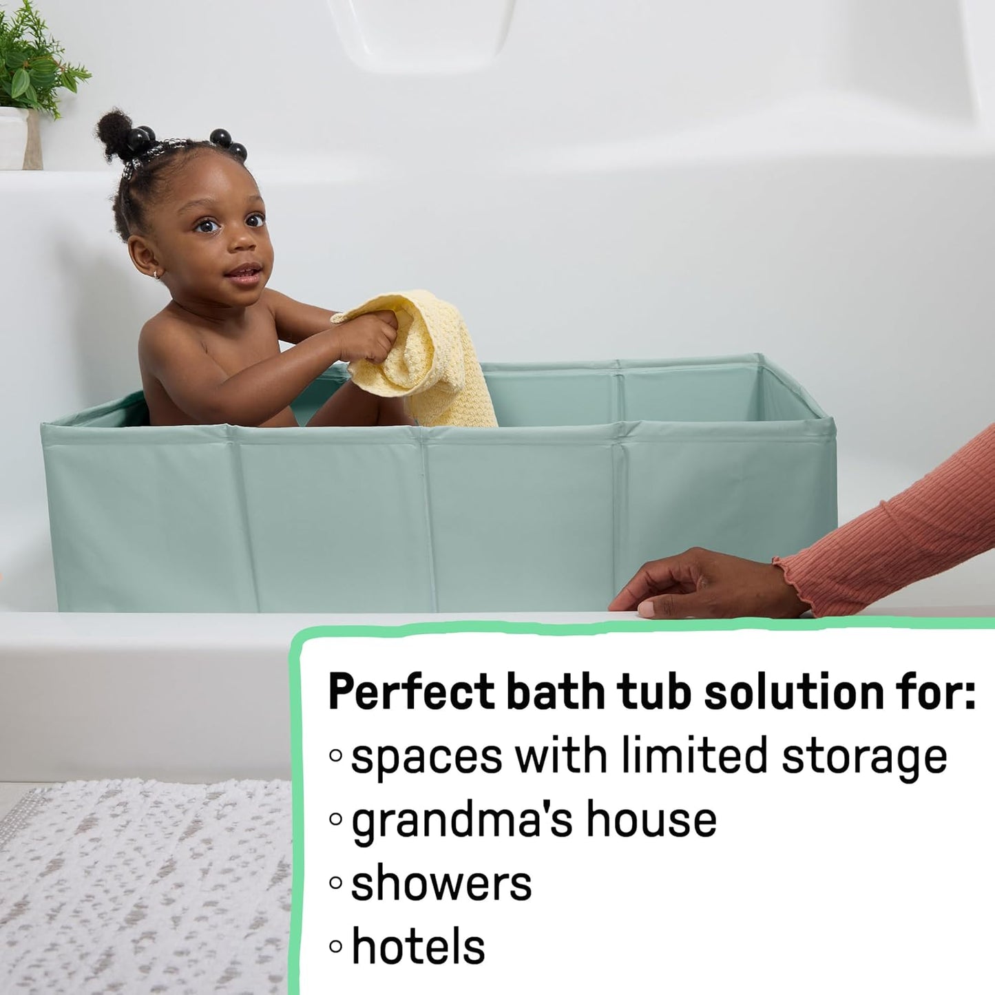 🎉⏰49% OFF🔥  Foldable Portable Toddler Bath Tub, Indoor & Outdoor Travel Baby Bathtub 🛁👶