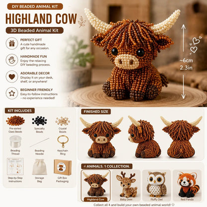 🔥Last Day 49% OFF🧵✨ Tiny 3D Beaded Animal DIY Kit