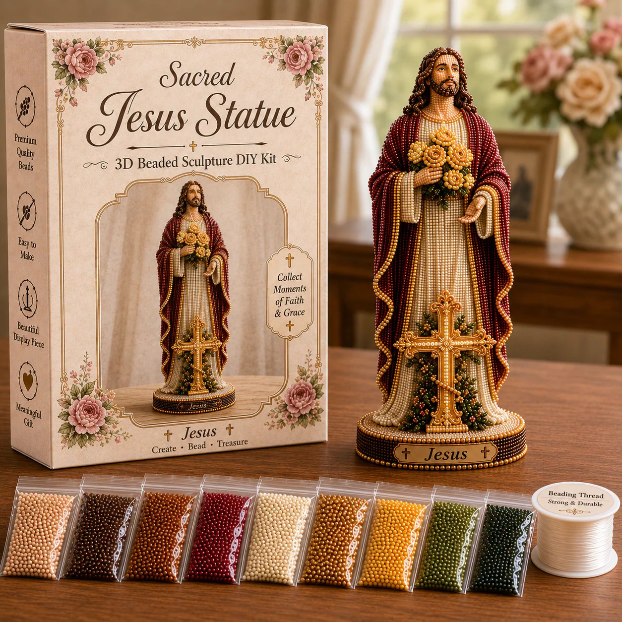 🔥LAST DAY 49% OFF✝️ DIY Sacred Jesus Crystal Bead Art Kit