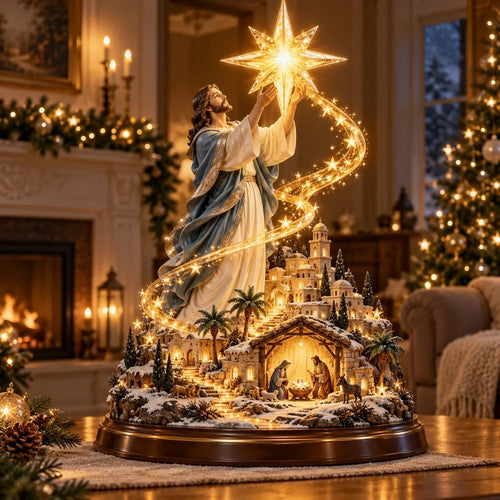 ✨ Last Day – 49% OFF⭐✨ Bethlehem Star of Hope™ — Nativity scene featuring Jesus holding a guiding star (illuminated)