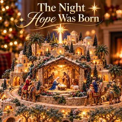 🔥 Last Day 50% OFF-✝️Animated Biblical-Themed Bethlehem Town Scene