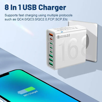 🔥USB Hub PortableSmart 8port Charger for Multiple