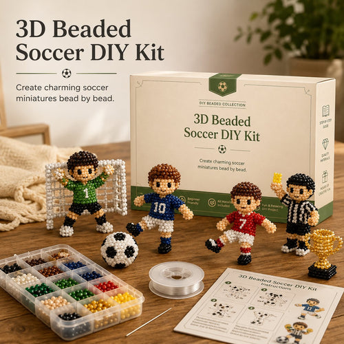 🔥LAST DAY 50% OFF⚽ Soccer Fan Beaded Craft Kit |Build Your Dream Team