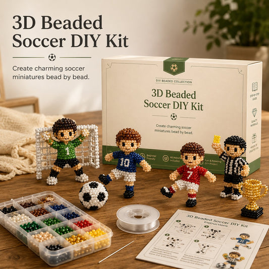 🔥LAST DAY 50% OFF⚽ Soccer Fan Beaded Craft Kit |Build Your Dream Team