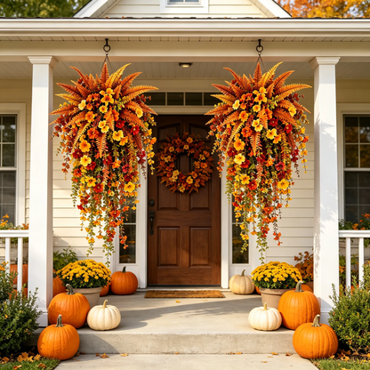 🍂Fall Harvest Hanging Basket – Cozy Autumn Porch Decor To Instantly Warm Up Your Home