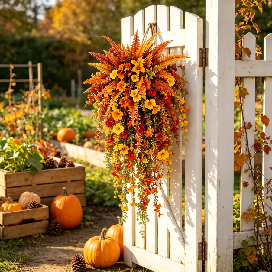 🍂Fall Harvest Hanging Basket – Cozy Autumn Porch Decor To Instantly Warm Up Your Home