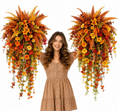 🍂Fall Harvest Hanging Basket – Cozy Autumn Porch Decor To Instantly Warm Up Your Home