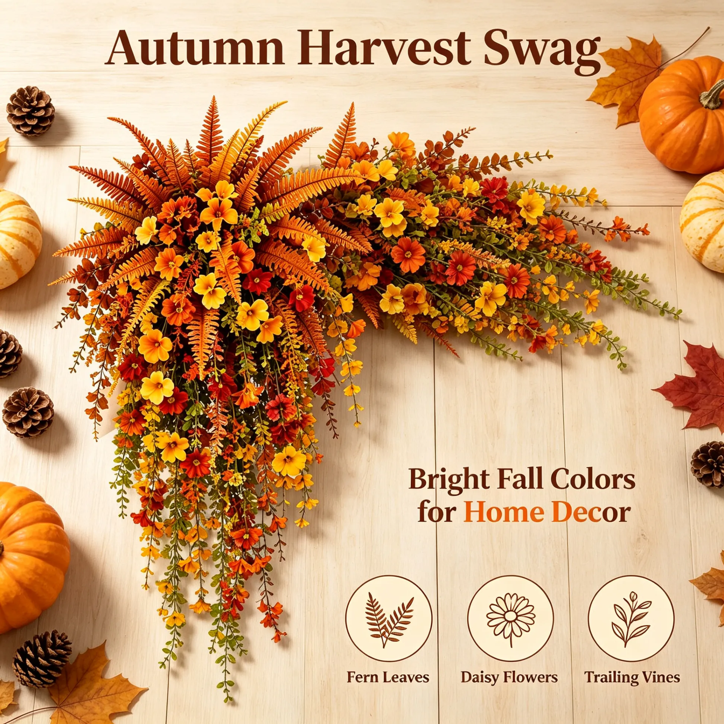 🍂Fall Harvest Hanging Basket – Cozy Autumn Porch Decor To Instantly Warm Up Your Home