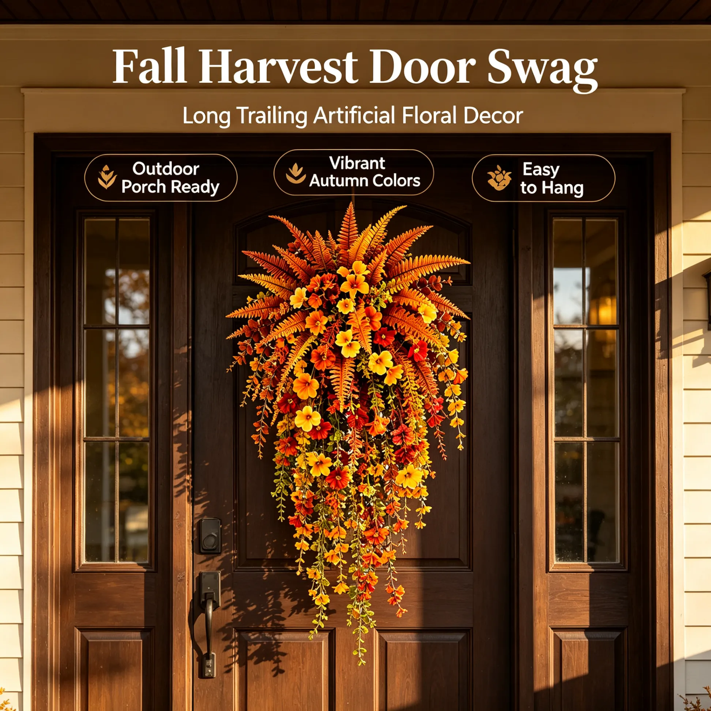 🍂Fall Harvest Hanging Basket – Cozy Autumn Porch Decor To Instantly Warm Up Your Home
