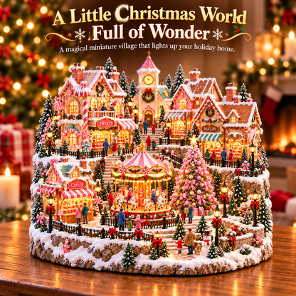 ✨ HOT SALE 49% OFF✨🎄"Candy-Bright" Christmas Market | Illuminated Miniature Christmas Town ✨