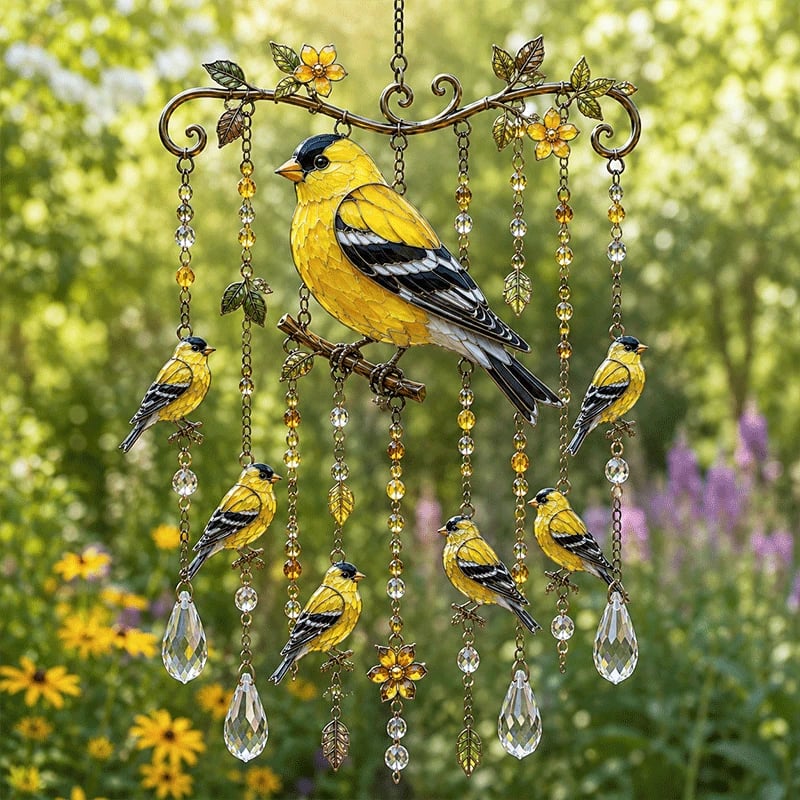 🔥Last Day 49% OFF🐦🎐Graceful Hummingbird Crystal Suncatcher Wind Chime