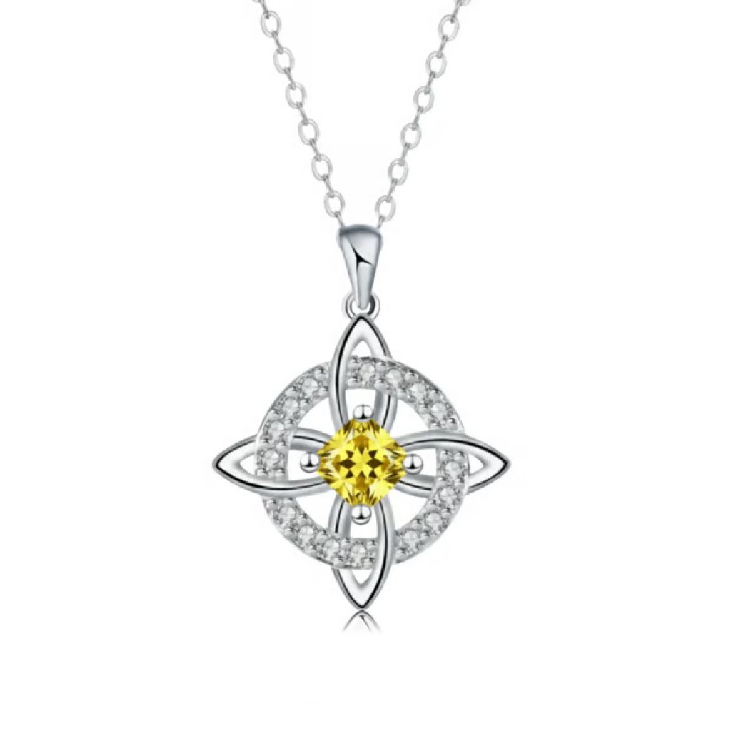 Mystical Birthstone Witches Knot Necklace – Natural Crystal🔮💞Protect Your Loved Ones