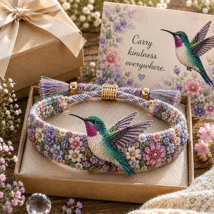💙🌸 Floral Animal Hand-Embroidered Hand-Woven Bracelets | Heartfelt Blessing Gift for Her