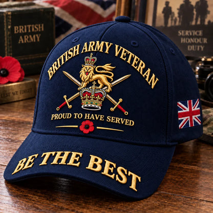⏳ Last Day 50% OFF-🎖️ British Army Veteran Cap – Proud to Have Served