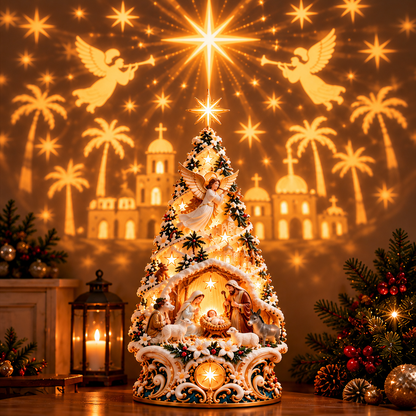 ✨ Last Day 49% OFF✨✝️Nativity Scene Christmas Tree Lights