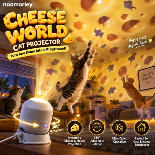 ⏳ Last Day 49% OFF – 🧀 Cheese & Mouse Playtime Projector