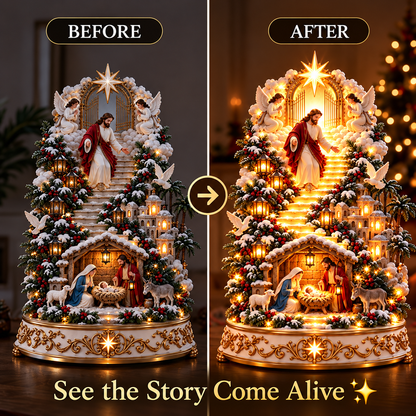 ✨ Last Day – 60% OFF!✨ Heavenly Nativity Christmas Tree™ Light-Up Ornament✝️