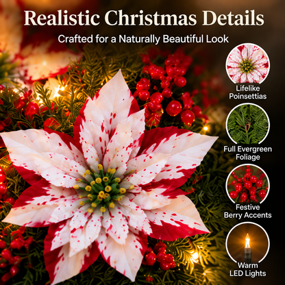 🔥LAST DAY 49% OFF -🌸Light-up Christmas Poinsettia Planter Liner