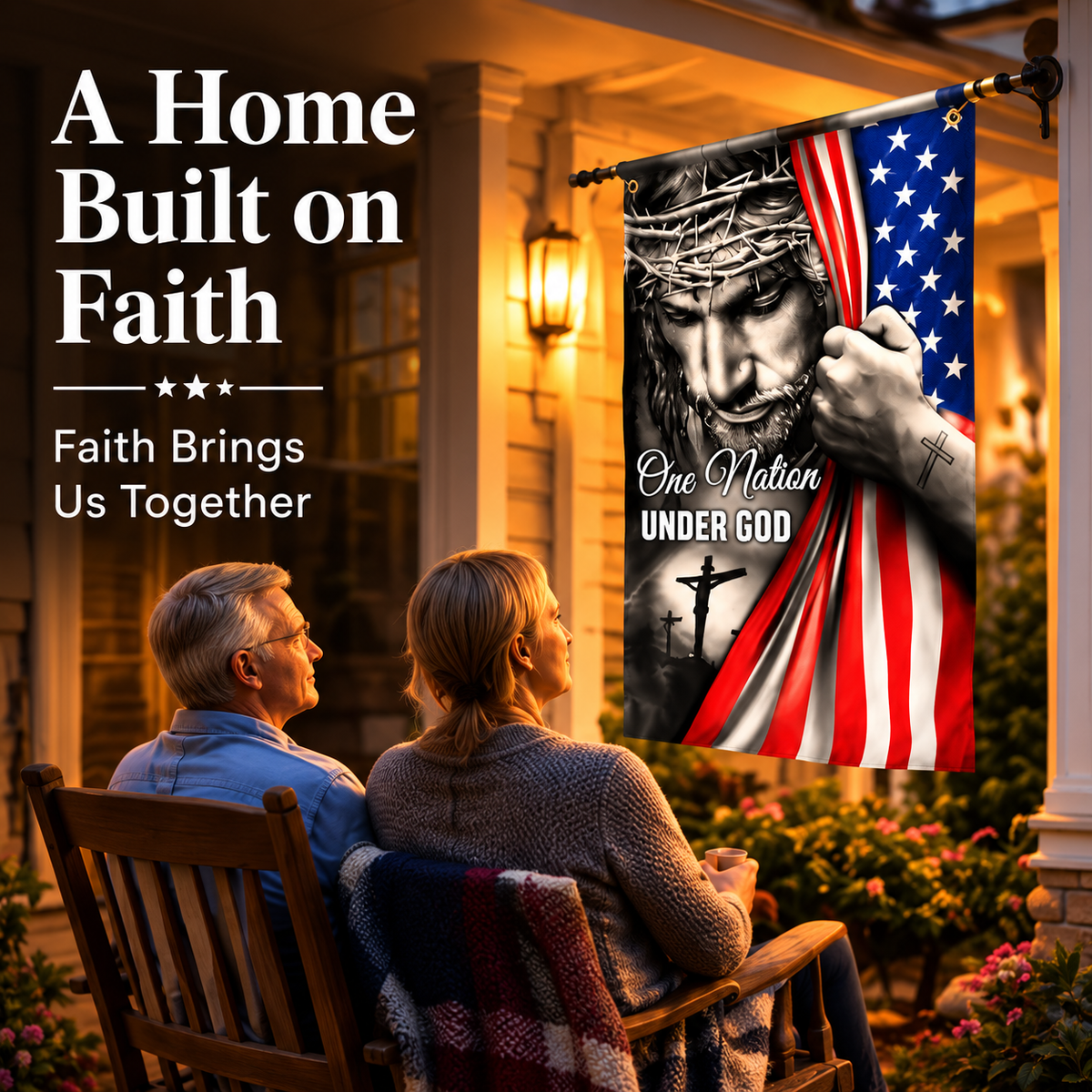 🔥LAST DAY 49% OFF -✝️"One Nation Under God" Flag