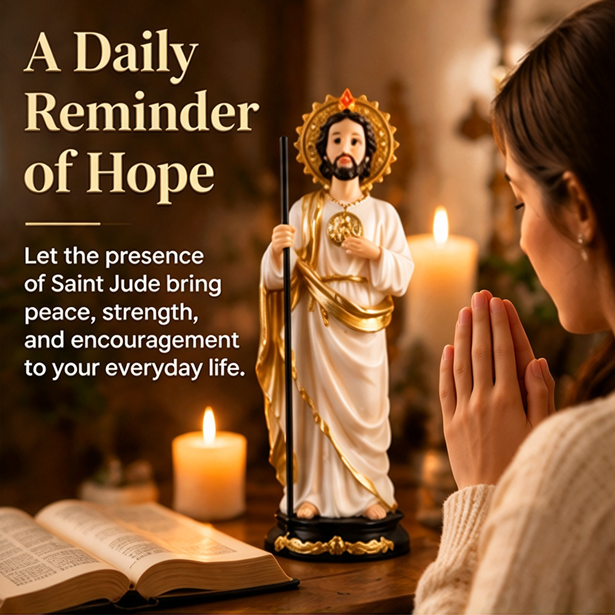 ✨Last Day 49% OFF-✝️All-White Statue Of Saint Jude Thaddaeus