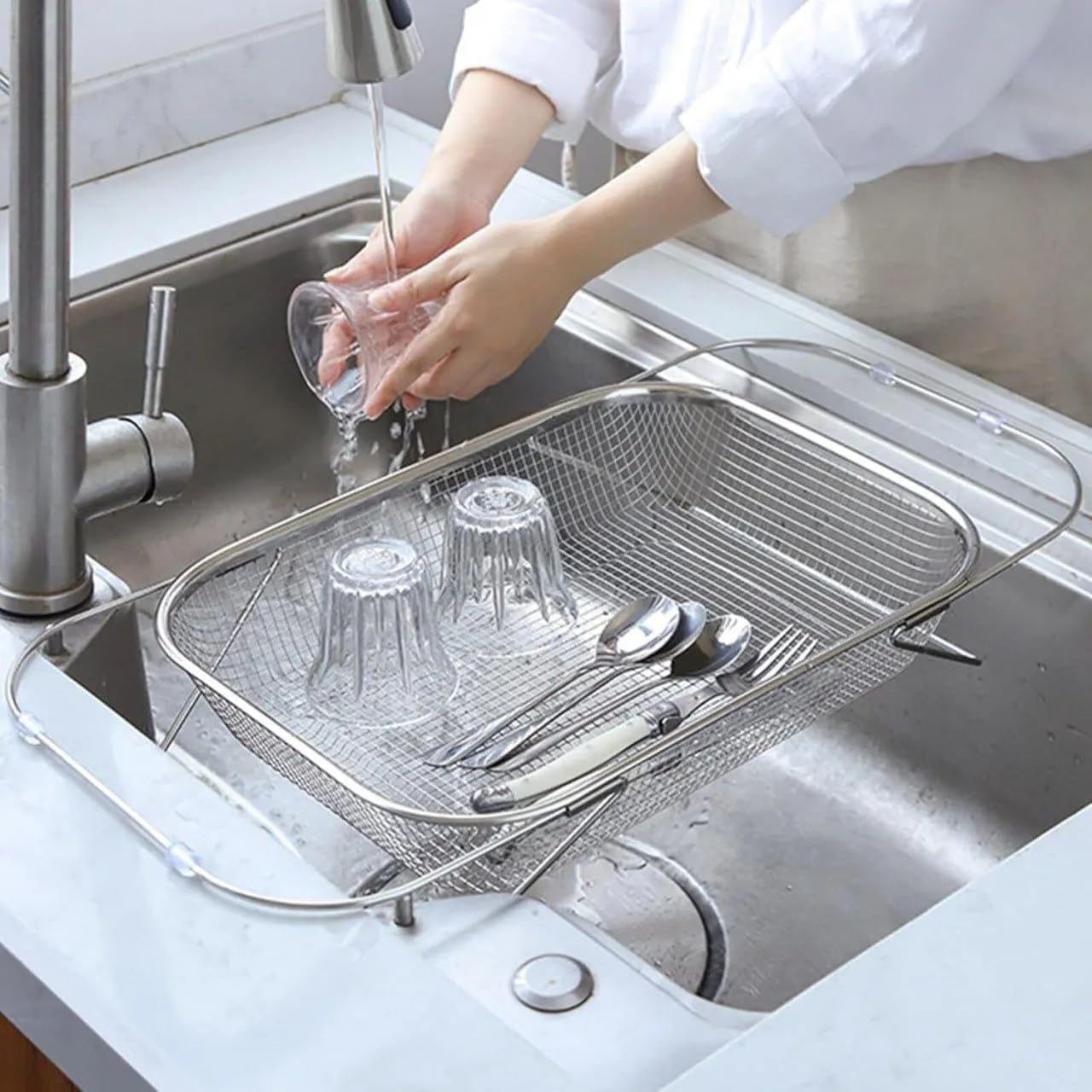 🔥50% OFF TODAY💦Adjustable Over-the-Sink Strainer Basket