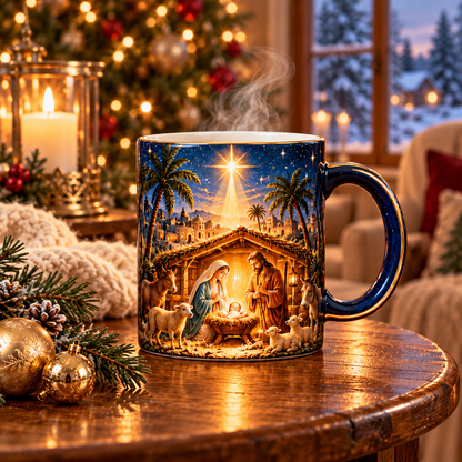 🔥 Last Day 50% OFF-✝️✨Nativity Scene Heat-Sensitive Mug | Christian Christmas Gift🎁