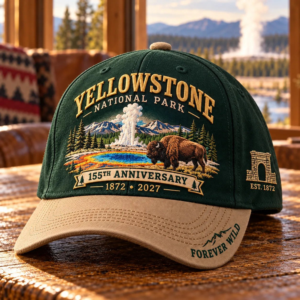 ⏳ Last Day 49% OFF – 🦬Yellowstone National Park 155th Anniversary Classic Cap