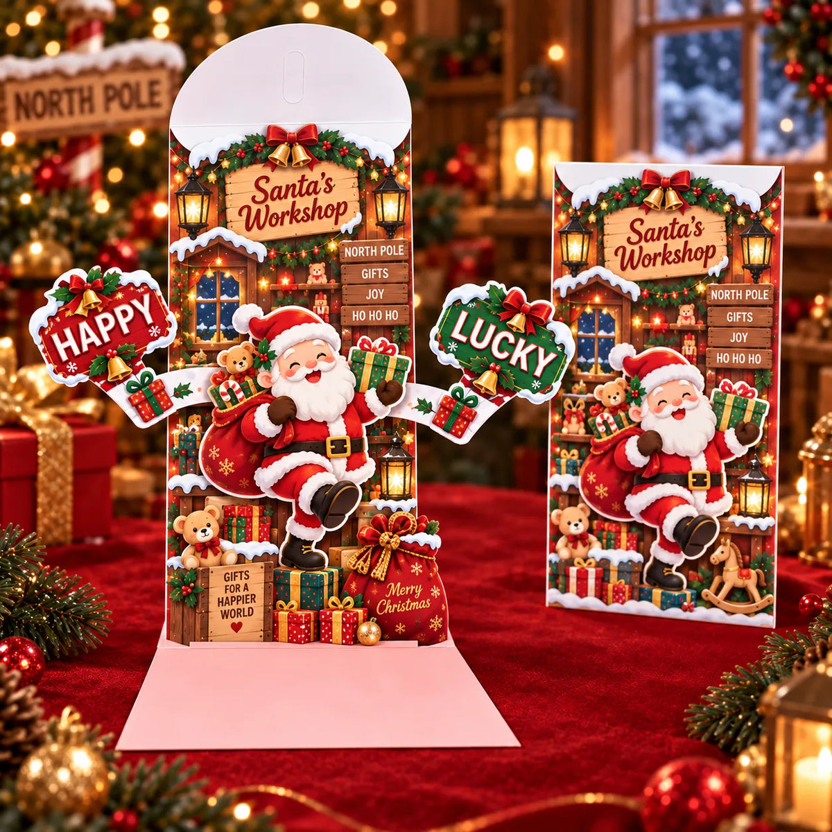 ⏰LAST DAY 50% OFF 🎄Handmade 3D Christmas Money Card – Pop-Up Holiday Card with Cash Envelope & Message Space 💌✍💵