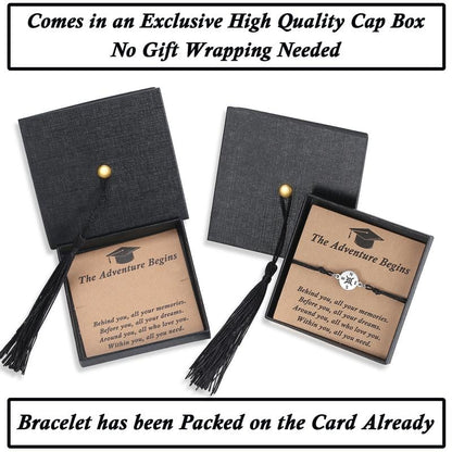 Graduation Bracelet Gift Set with Cap Box