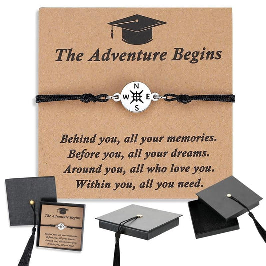 Graduation Bracelet Gift Set with Cap Box
